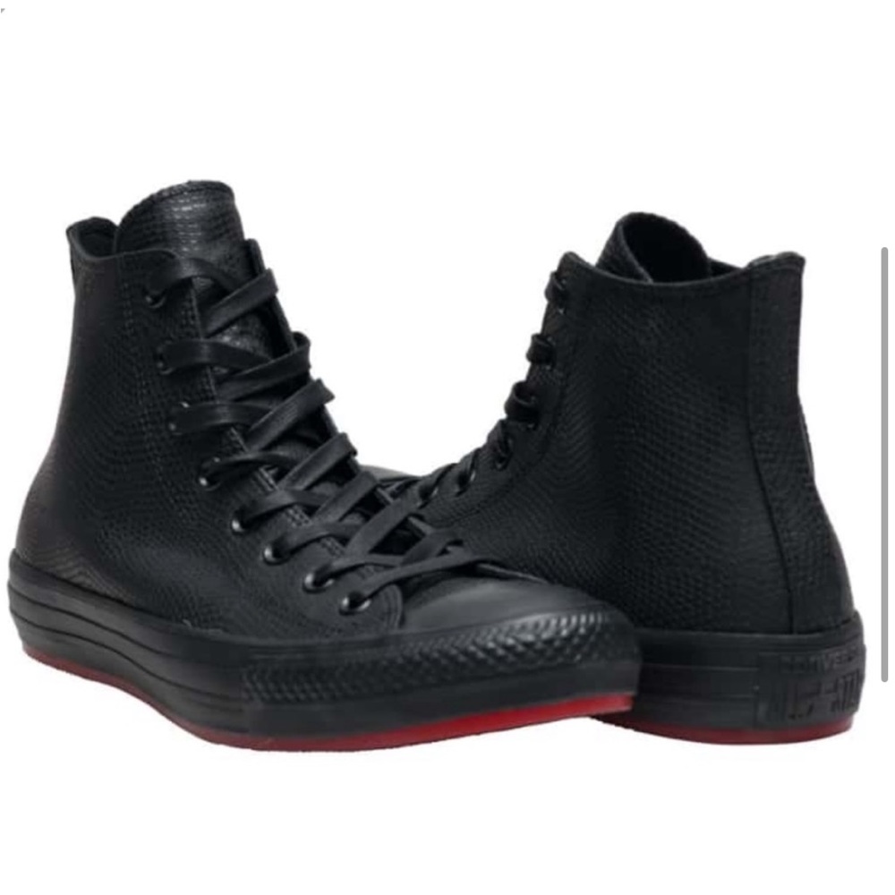 Converse CTAS Python Red Bottom High Top Sneakers